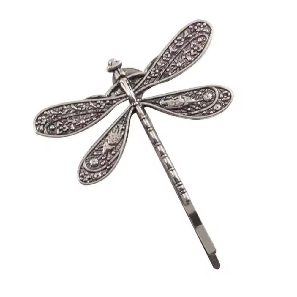 Silver Dragonfly Hair Clips 2 Set - Picture 2 of 7
